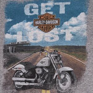 Harley Davidson Get Lost Nags Heads North Carolina Men’s T shirt